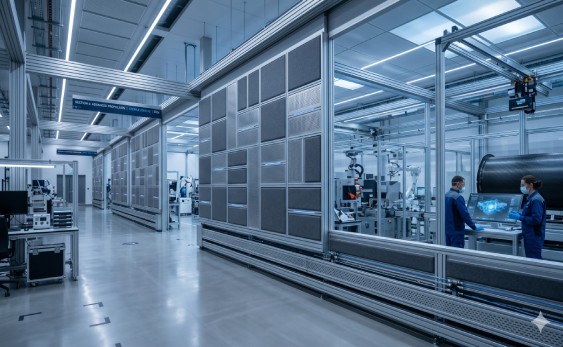 High-Performance Soundproof Panels 2026 in a professional manufacturing facility